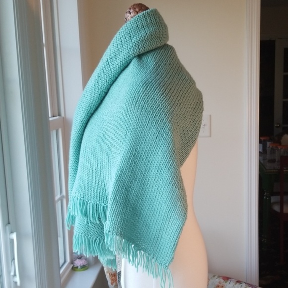 Hand Knitted Bedding Hphomemade Mint Green Very Soft Lap Blanket